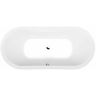 VIVA Ovale Badewanne mit Füssen 175x80x47cm, weiss