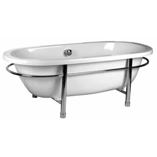 MATRIX C freistehende Badewanne 175x80x46cm, Gestell in Chrom