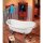RETRO freistehende Badewanne 175x76x72cm, Füsse Chrom