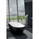 REDUTA Freistehende Badewanne 171x81x46cm, schwarz/weiss