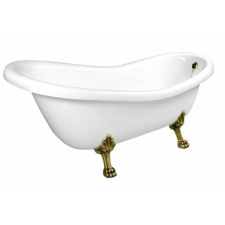 RETRO freistehende Badewanne 170x78x72cm, Füsse Bronze