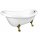 RETRO freistehende Badewanne 170x78x72cm, Füsse Bronze