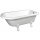 FOXTROT freistehende Badewanne 170x75x49cm, Füsse weiss