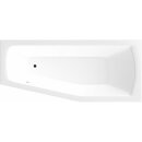 Raumspar Badewanne 170x70x39cm , MINOU, rechts, weiss