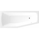 Raumspar Badewanne 170x70x39cm , MINOU, links, weiss