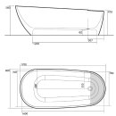 AQUATECH Badewanne 170x56x70cm