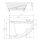 TANDEM R asymmetrische Badewanne 170x130x50cm, rechts, weiss
