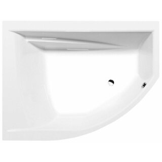 TANDEM asymmetrische Badewanne 170x130x50cm, links, weiss