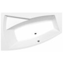Raumspar Badewanne EVIA 170x100x47cm, links, weiss
