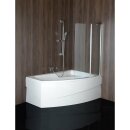 Raumspar Badewanne MAMBA 170x100x44cm, links,weiss