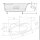 Raumspar Badewanne MAMBA 170x100x44cm, links,weiss