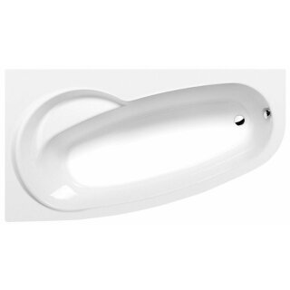 NAOS L asymmetrische Badewanne 170x100x43cm links, weiss
