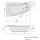 NAOS L asymmetrische Badewanne 170x100x43cm links, weiss