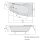 NAOS R asymmetrische Badewanne 170x100x43cm rechts, weiss