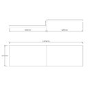 SYNA Badewanne mit Duschzone 167,5x85/70x40 cm, links, weiss