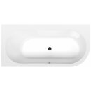 Raumspar Badewanne ASTRA 165x80x48cm links, weiss