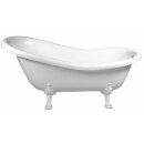 RETRO freistehende Badewanne 160x73x82cm, Füsse weiss