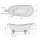 RETRO freistehende Badewanne 160x73x82cm, Füsse Chrom