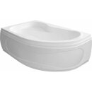 Raumspar Badewanne 160x105x45cm, CIDLINA, links,weiss
