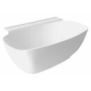 NIGRA Freistehende Gussmarmor-Badewanne 158x80x45cm, weiss