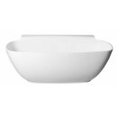 NIGRA Freistehende Gussmarmor-Badewanne 158x80x45cm, weiss