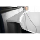NIGRA Freistehende Gussmarmor-Badewanne 158x80x45cm, weiss