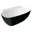 NIGRA Freistehende Gussmarmor-Badewanne 158x80x45cm,...