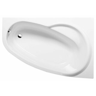 Raumspar Badewanne NAOS 158x100x43cm, rechts, weiss