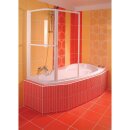 Raumspar Badewanne NAOS 158x100x43cm, rechts, weiss