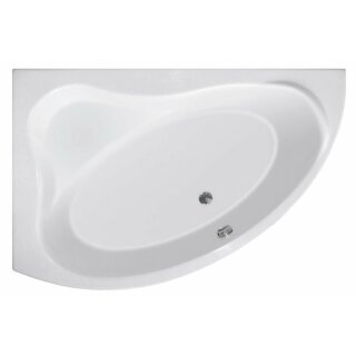 ORAVA Badewanne 150x90x38cm ohne Füsse, links, weiss