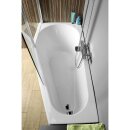 Raumspar Badewanne TIGRA 150x75x46cm, Rechts, weiss
