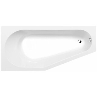 Raumspar Badewanne TIGRA 150x75x46cm links, weiss