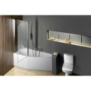 Raumspar Badewanne TIGRA 150x75x46cm links, weiss