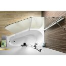 Raumspar Badewanne TIGRA 150x75x46cm links, weiss