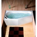 Raumspar Badewanne TIGRA 150x75x46cm links, weiss