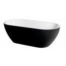 REDUTA Freistehende Badewanne 150x75x46cm, schwarz/weiss