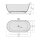 REDUTA Freistehende Badewanne 150x75x46cm, weiss