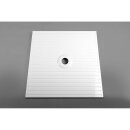 MIRAI Gussmarmor - Duschwanne, Rechteck 90x80x1,8cm, links, weiss