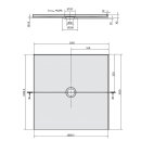MIRAI Duschwanne, Quadrat 100x100x1,8cm, weiss