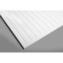 MIRAI Gussmarmor - Duschwanne, Rechteck 120x90x1,8cm, links, weiss