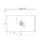 FLEXIA Duschwanne 140x80x3,5cm