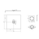 FLEXIA Gussmarmor-Duschwanne 90x90x3cm