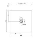 FLEXIA Gussmarmor-Duschwanne 80x80x3cm,