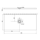 FLEXIA Gussmarmor-Duschwanne 150x70x3cm,