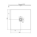 FLEXIA Gussmarmor-Duschwanne 100x100x3cm