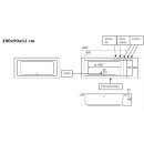 Rechteck-Badewanne Zenpool Model Leandra, 200x90cm, RAL Farbe nach Wunsch