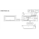 Rechteck-Badewanne Zenpool Model Leandra, 150x75cm, RAL Farbe nach Wunsch