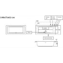 Rechteck-Badewanne Zenpool Model Leandra, 140x75cm, RAL Farbe nach Wunsch