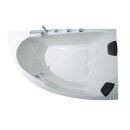 Raumspar-Badewanne Zenpool Model Amira, 180x130cm RECHTS, RAL Farbe nach Wunsch
