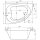 Raumspar-Badewanne Zenpool Model Amira, 180x130cm LINKS, RAL Farbe nach Wunsch